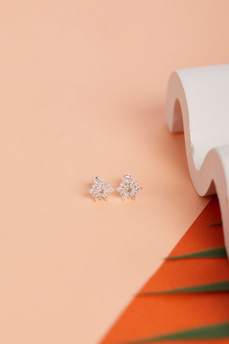 Heliophilia Silver Pendientes de Plata Esterlina 925